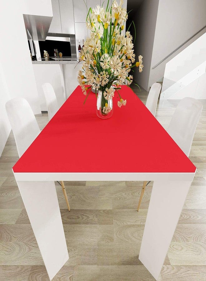 ERATO Red Vinyl Wallpaper Peel & Stick Self Adhesive Vinyl Red Contact Paper for Cabinets Countertop Kitchen Shelves Liner Waterproof Wallpaper (24x80 Inch, Red Matte) - Image 4